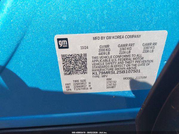 2025 CHEVROLET TRAILBLAZER AWD LT — I9
