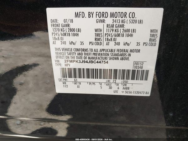 2018 FORD EDGE SEL