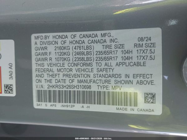 2025 HONDA CR-V LX 2WD — I9