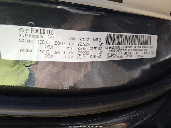 2020 CHRYSLER PACIFICA TOURING L — I9