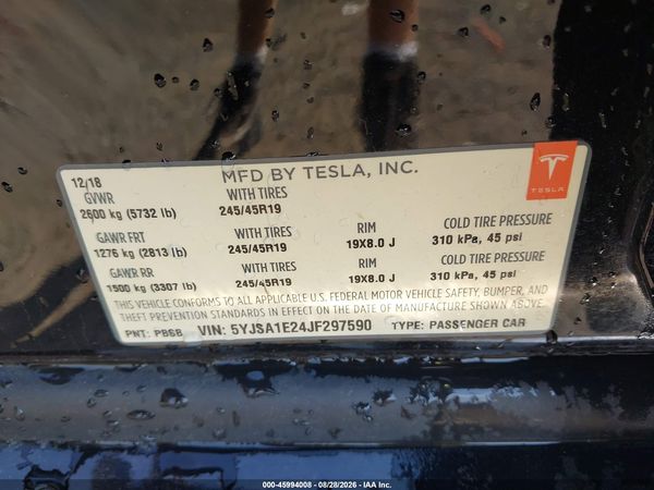 2018 TESLA MODEL S 100D/75D/P100D — I9