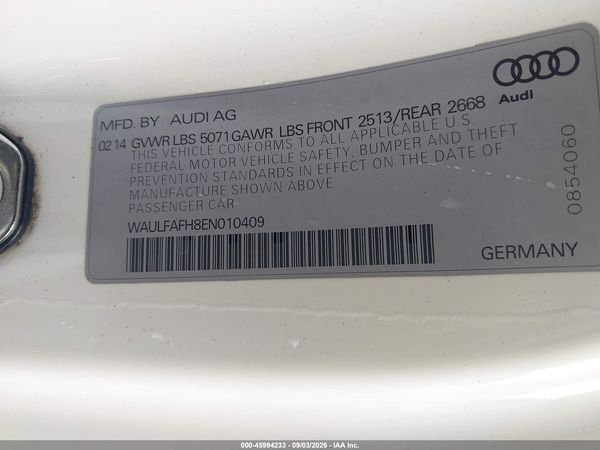 2014 AUDI A5 2.0T PREMIUM — I9