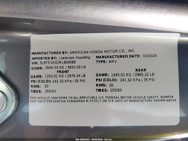 2024 ACURA MDX A-SPEC — I9