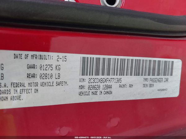 2015 DODGE CHARGER SE — I9