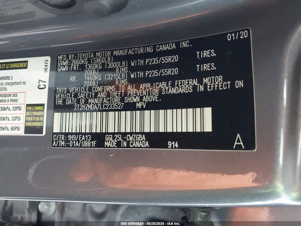 2020 LEXUS RX 350 350 Premium — I9