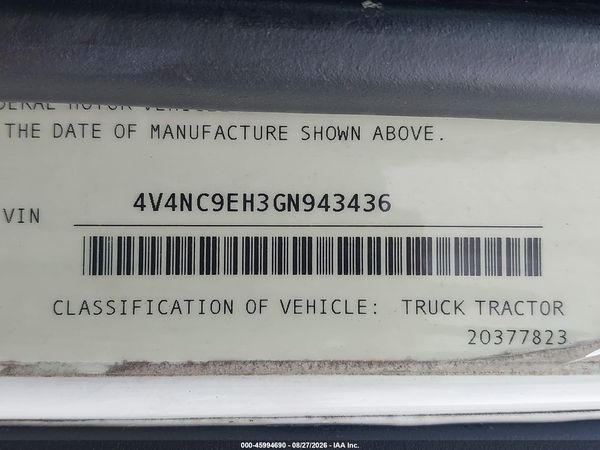 2016 VOLVO VN VNL — I9