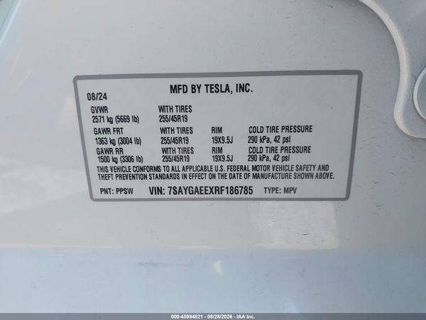 2024 TESLA MODEL Y — I9