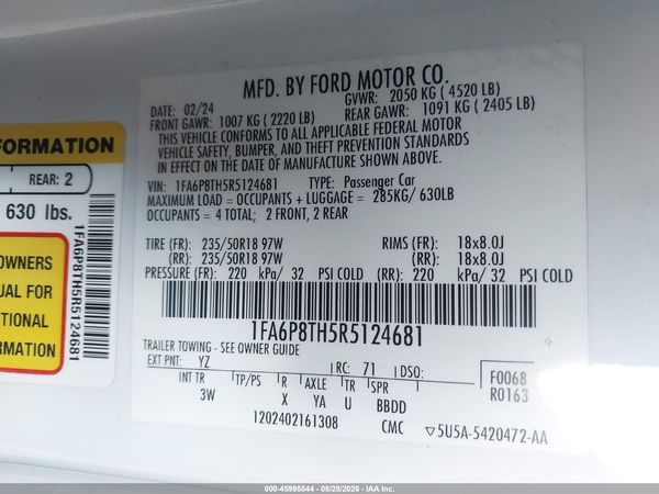 2024 FORD MUSTANG