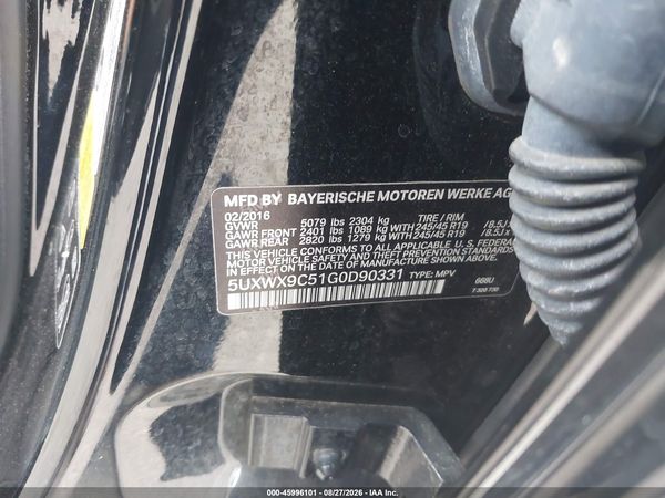 2016 BMW X3 XDRIVE28I