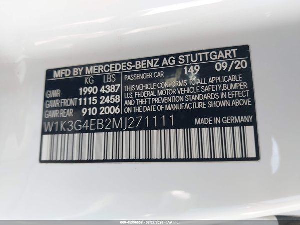 2021 MERCEDES-BENZ A 220 A220