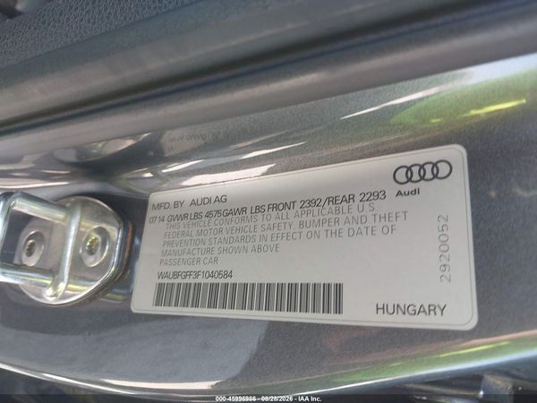 2015 AUDI A3 2.0T PREMIUM — I9