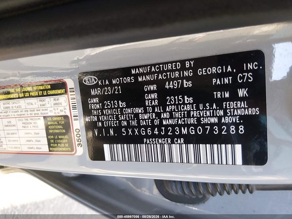 2021 KIA K5 GT-LINE — I9