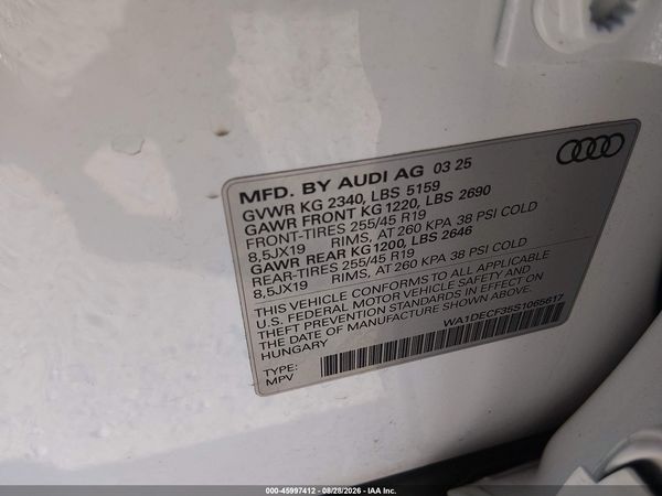 2025 AUDI Q3 — I9