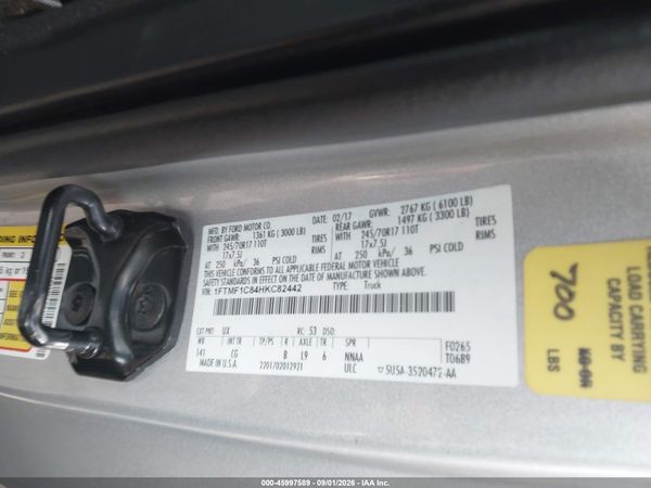2017 FORD F-150 XL — I9