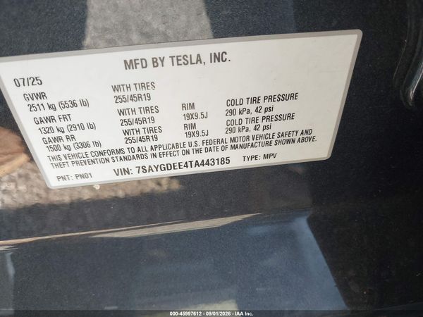 2026 TESLA MODEL Y — I9