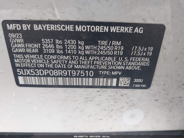 2024 BMW X3 XDRIVE30I — I9