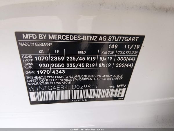 2020 MERCEDES-BENZ GLA 250 GLA250 — I9