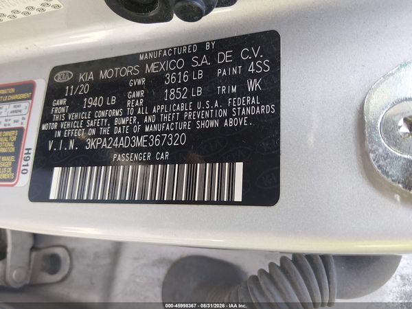2021 KIA RIO S — I9