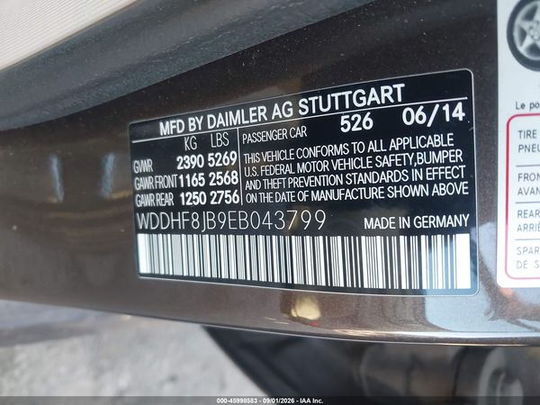 2014 MERCEDES-BENZ E 350 4MATIC — I9