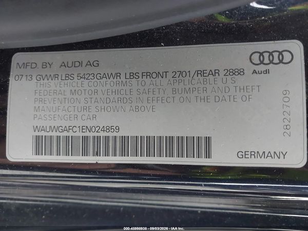2014 AUDI A7 3.0T PREMIUM PLUS