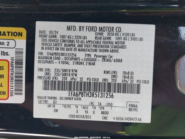 2024 FORD MUSTANG — I9