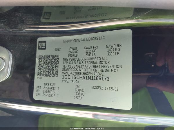 2022 CHEVROLET COLORADO 2WD  LONG BOX LT — I9
