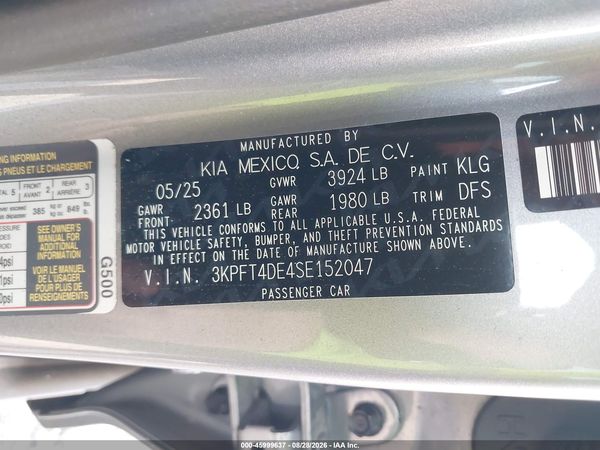 2025 KIA K4 LXS — I9