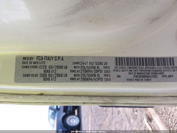 2017 RAM PROMASTER CITY TRADESMAN SLT