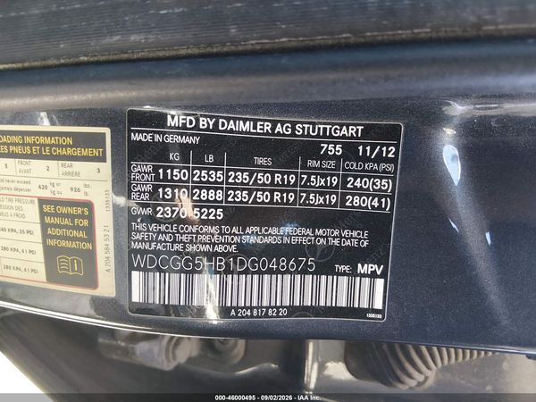 2013 MERCEDES-BENZ GLK 350 GLK350