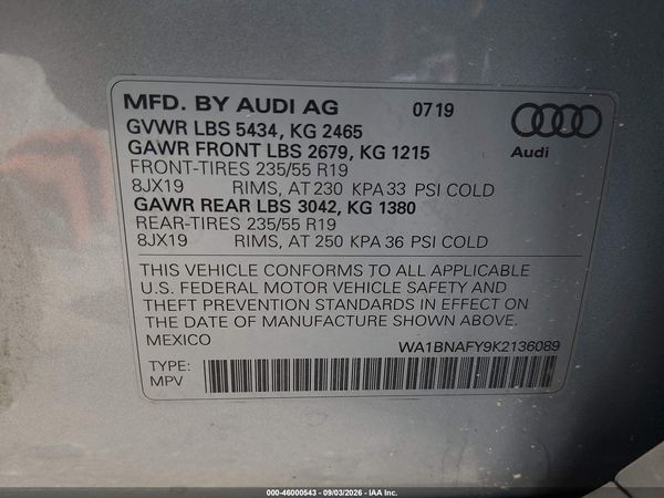 2019 AUDI Q5 45 PREMIUM — I9