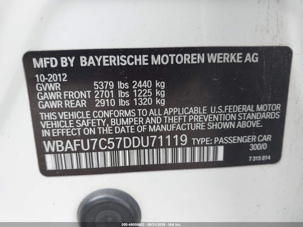 2013 BMW 535I XDRIVE — I9