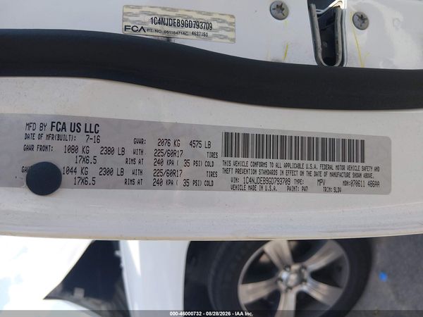 2016 JEEP COMPASS HIGH ALTITUDE EDITION — I9