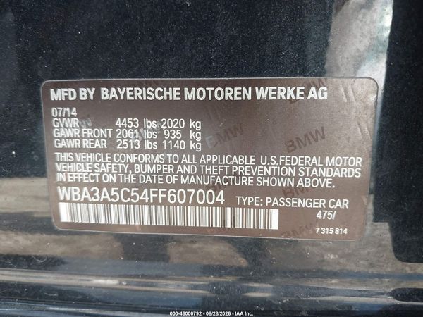 2015 BMW 328I — I9
