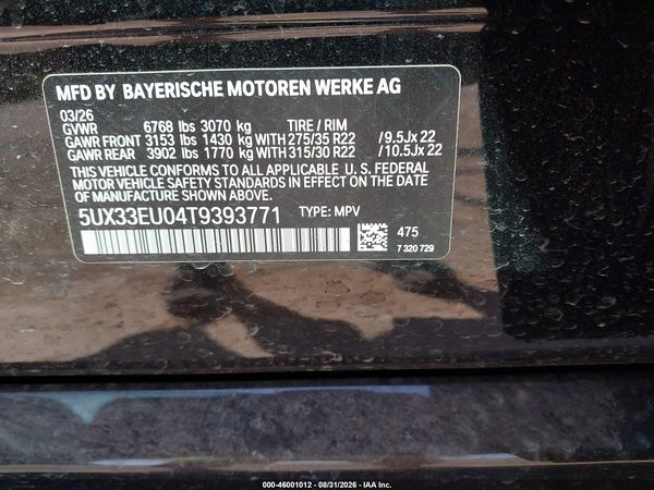 2026 BMW X5 M60I — I9