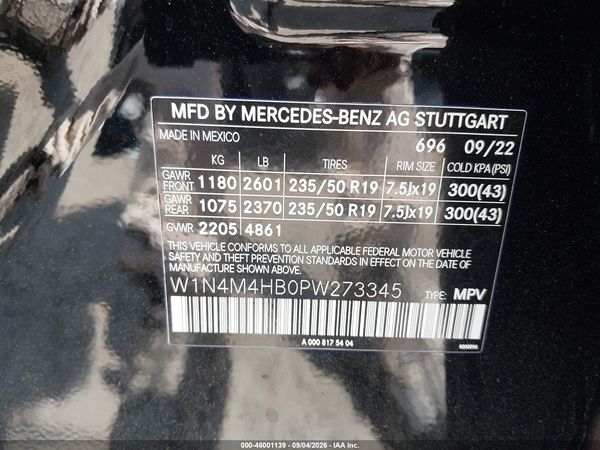 2023 MERCEDES-BENZ GLB 250 4MATIC — I9