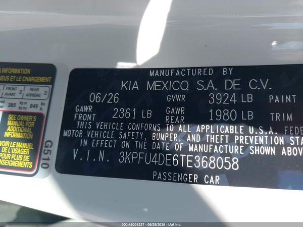2026 KIA K4 EX — I9