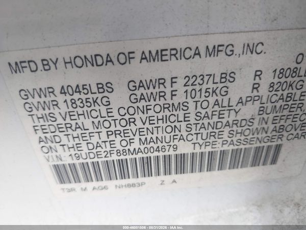 2021 ACURA ILX