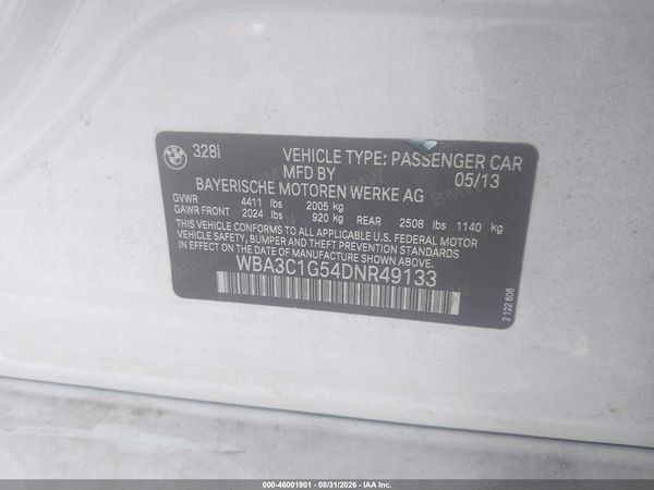 2013 BMW 328I SA