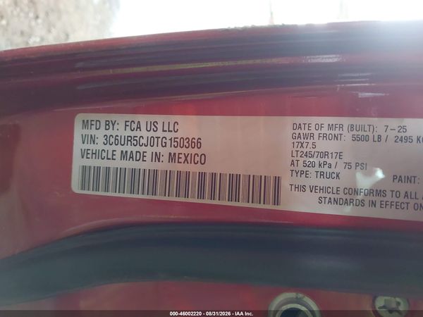 2026 RAM 2500 TRADESMAN  4X4 6'4 BOX — I9