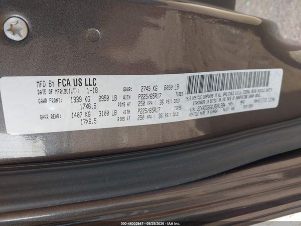 2018 DODGE GRAND CARAVAN SE PLUS — I9