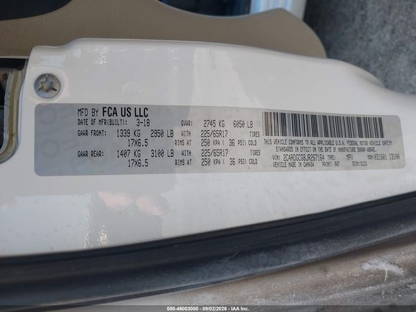 2018 DODGE GRAND CARAVAN SXT — I9