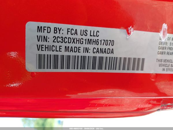 2021 DODGE CHARGER GT RWD — I9