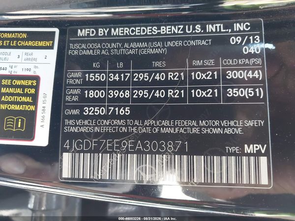 2014 MERCEDES-BENZ GL 63 AMG 4MATIC