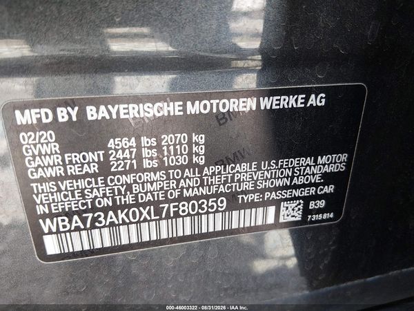 2020 BMW 228I GRAN COUPE XDRIVE