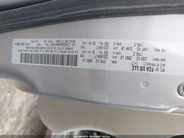 2017 DODGE GRAND CARAVAN SE — I9