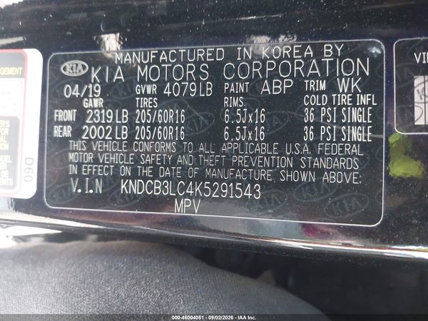 2019 KIA NIRO FE — I9
