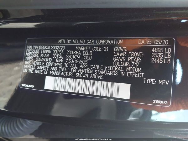 2020 VOLVO XC40 T5 MOMENTUM