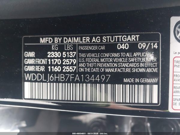 2015 MERCEDES-BENZ CLS 400 4MATIC
