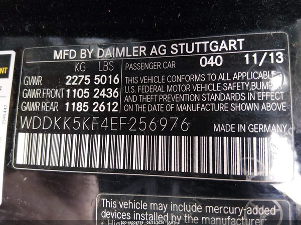 2014 MERCEDES-BENZ E 350 E350 — I9