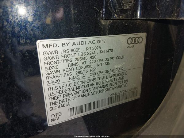 2018 AUDI Q7 3.0T PREMIUM — I9